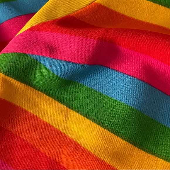 Vintage Rainbow Striped Maxi Dress - Picture 7 of 9